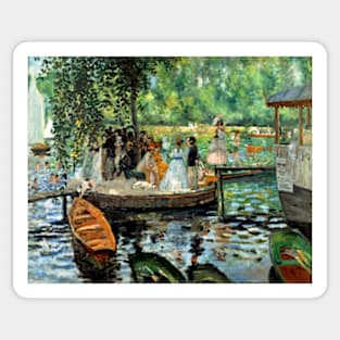 Pierre-Auguste Renoir La Grenouillère Art Print 1869 Impressionism Sticker